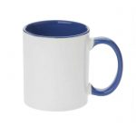 Šalica za sublimaciju, 11OZ, cambridge plava, ručka i unutrašnjost u boji