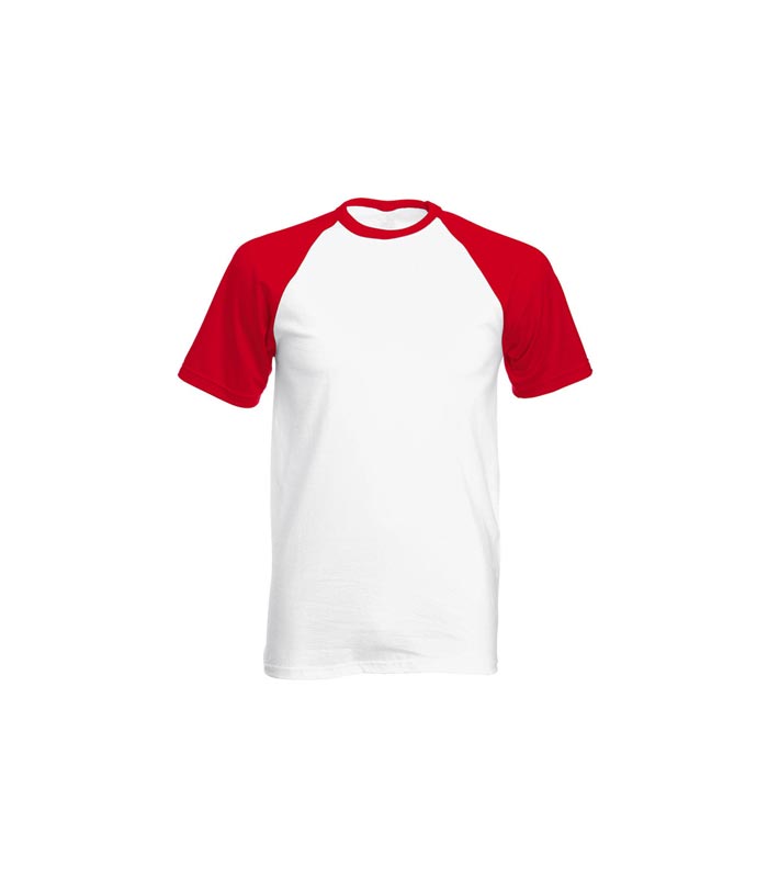 Majica za sublimaciju, 190gsm, crveni rukav