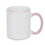 šalica-za-sublimaciju, obojana-ručka-i-rub, roza