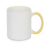 šalica-za-sublimaciju, obojana-ručka-i-rub, žuta