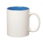 Šalica za sublimaciju, 11OZ, obojana unutrašnjost, svijetlo plava