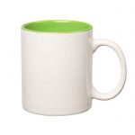 Šalica za sublimaciju, obojana unutrašnjost, svijetlo zelena