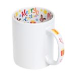 Theme sublimacijska šalica, bijela, božićni motiv