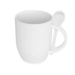 Šalica sa žlicom , 12OZ, bijela, za sublimaciju