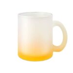 Staklena šalica, frosted, 10oz, Žuta