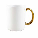 Šalica za sublimaciju 11oz | zlatna ručka u boji