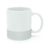 Šalica, 11oz, Glitter dno u boji, Srebrna