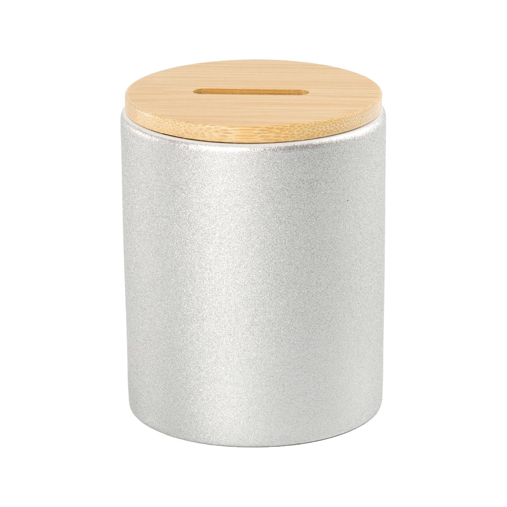 212027 Diamond Paint Kasica za sublimaciju, 11oz, drveni poklopac, Silver - Slika 1