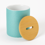 Glitter Kasica za sublimaciju, 11oz, drveni poklopac, Plava - Slika 2