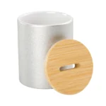 Diamond Paint Kasica za sublimaciju, 11oz, drveni poklopac, Silver - Slika 3